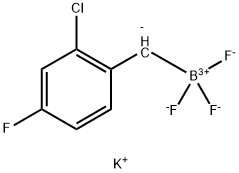 (2-氯-4-氟苄基)三氟硼酸钾 结构式