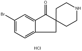 6-溴螺[茚-2,4'-哌啶]-1(3H)-酮盐酸盐 结构式