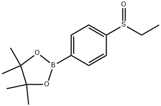 2-(4-(乙基亚磺酰基)苯基)-4,4,5,5-四甲基-1,3,2-二氧硼杂环戊烷 结构式