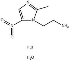 2-(2-甲基-5-硝基-1H-咪唑-1-基)乙胺二盐酸盐水合物 结构式