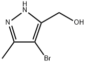 (4-溴-3-甲基-1H-吡唑-5-基)甲醇 结构式