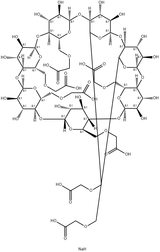 羧甲基-Β-环糊精钠盐 结构式