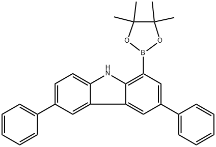 1-硼酸频那醇酯-3,6-二苯基咔唑 结构式