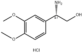 (S)-2-氨基-2-(3,4-二甲氧基苯基)乙-1-醇盐酸盐 结构式