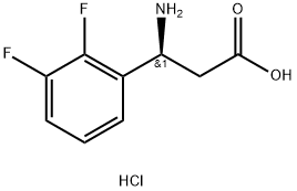 (S)-3-氨基-3-(2,3-二氟苯基)丙酸盐酸盐 结构式