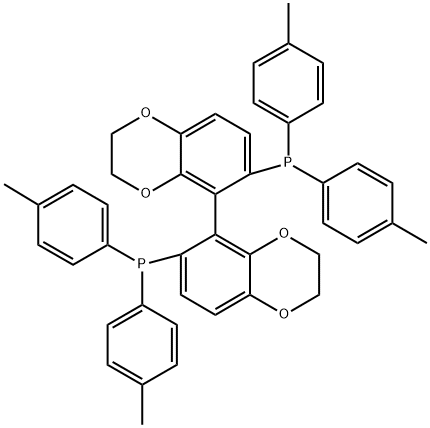 (5S)-6,6'-双(二对甲苯基膦基)-2,2',3,3'-四氢-5,5'-联苯并[B][1,4]二噁烷 结构式