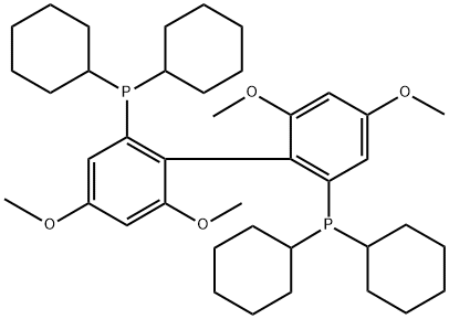 (1S)-(4,4',6,6'-四甲氧基-[1,1'-联苯]-2,2'-二基)双(二环己基膦) 结构式