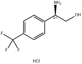 (R)-2-氨基-2-(4-(三氟甲基)苯基)乙醇盐酸盐 结构式