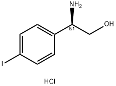 (R)-2-氨基-2-(4-碘苯基)乙烷-1-醇盐酸盐 结构式