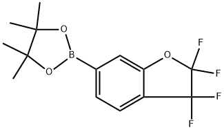 4,4,5,5-四甲基-2-(2,2,3,3-四氟-2,3-二氢苯并呋喃-6-基)-1,3,2-二氧杂硼烷 结构式