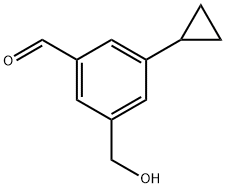 3-环丙基-5-(羟甲基)苯甲醛 结构式