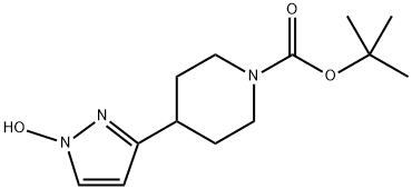 4-(1-羟基-1H-吡唑-3-基)哌啶-1-甲酸叔丁酯 结构式