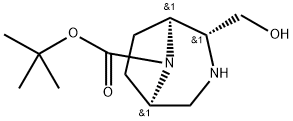 叔丁基(1S,2R,5R)-2-(羟甲基)-3,8-二氮杂二环[3.2.1]辛烷-8-羧酸盐 结构式