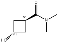 TRANS-3-羟基-N,N-二甲基环丁烷-1-甲酰胺 结构式