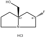 1H-吡咯嗪-7A(5H)-甲醇,2-氟四氢-,盐酸盐(1:1),(2S,7AR)- 结构式