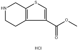 4,5,6,7-四氢噻吩并[2,3-C]吡啶-3-羧酸甲酯盐酸盐 结构式