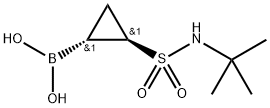 ((1R,2R)-2-(N-(叔丁基)磺胺甲酰基)环丙基)硼酸 结构式