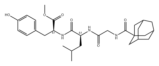 N-(1-Adamantylcarbonyl)-Gly-L-Leu-L-Tyr-OMe 结构式