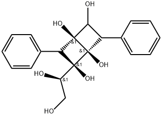 (1R,2R,4S)-2-((R)-1,2-二羟乙基)-3,6-二苯基双环[2.2.0]己烷-1,2,4,5-四醇 结构式