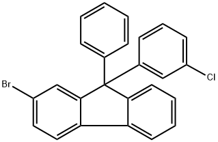 2-溴-9-(3-氯苯基)-9-苯基-9H-芴 结构式