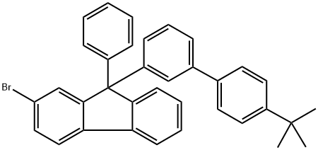 2-溴-9-(4'-(叔丁基)-[1,1'-联苯]-3-基)-9-苯基-9H-芴 结构式