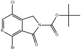4-溴-7-氯-3-氧代-1,3-二氢-2H-吡咯并[3,4-C]吡啶-2-羧酸叔丁酯 结构式