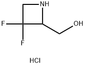 (3,3-二氟氮杂环丁烷-2-基)甲醇盐酸盐 结构式