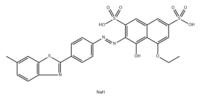 BenzoBrilliantGeraninB 结构式