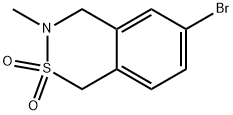 6-溴-3-甲基-3,4-二氢1H-苯并[D][1,2]噻嗪2,2-二氧化物 结构式