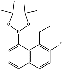 2-(8-乙基-7-氟萘-1-基)-4,4,5,5-四甲基-1,3,2-二氧杂硼烷 结构式