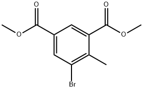 5-溴-4-甲基间苯二甲酸二甲酯 结构式