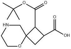 1-(叔丁氧羰基)-5-氧杂-8-氮杂螺[3.5]壬烷-2-羧酸 结构式