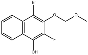 4-溴-2-氟-3-甲氧基甲氧基萘-1-醇 结构式