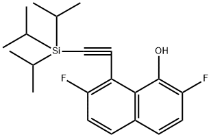 2,7-二氟-8-(三异丙基硅基)乙炔基)萘-1-醇 结构式