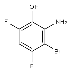 2-氨基-3-溴-4,6-二氟苯酚 结构式