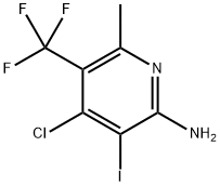 4-氯-3-碘-6-甲基-5-(三氟甲基)吡啶-2-胺 结构式