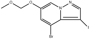 4-溴-3-碘-6-(甲氧基甲氧基)吡唑[1,5-A]吡啶 结构式