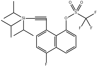 5-氟-8-((三异丙基甲硅烷基)乙炔基)萘-1-基三氟甲磺酸酯 结构式