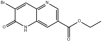 7-溴-6-氧代-5,6-二氢-1,5-萘啶-3-羧酸乙酯 结构式