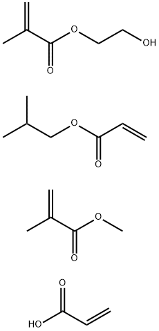 2-甲基-2-丙烯酸-2-羟乙酯与2-甲基-2-丙烯酸甲酯、2-丙烯酸2-甲基丙酯和2-丙烯酸的聚合物 结构式