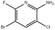 5-溴-3-氯-6-氟吡啶-2-胺 结构式