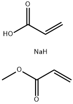 2-Propenoic acid, methyl ester, polymer with sodium 2-propenoate 结构式