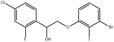 (S)-2-(3-溴-2-碘苯氧基)-1-(4-氯-2-氟苯基)乙烷-1-醇 结构式