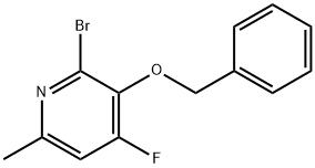 2-溴-4-氟-6-甲基-3-(苯基甲氧基)吡啶 结构式