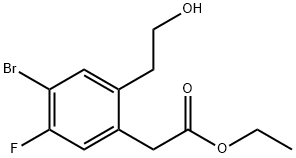 2-(4-溴-5-氟-2-(2-羟乙基)苯基)乙酸乙酯 结构式