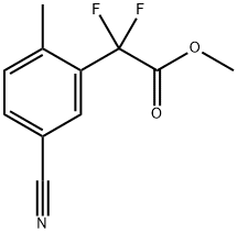 2-(5-氰基-2-甲基苯基)-2,2-二氟乙酸甲酯 结构式