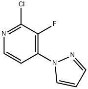 2-Chloro-3-fluoro-4-(1H-pyrazol-1-yl)pyridine 结构式