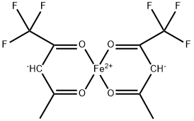 三(三氟-2,4-戊二酮)铁(Ⅲ) 结构式