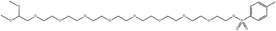 3-甲氧基-2,5,8,11,14,17,20,23,26-壬氧基二十八烷-28-基-4-甲基苯磺酸盐 结构式