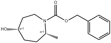 REL-苯基甲基(2R,5S)-六氢-5-羟基-2-甲基-1H-氮杂-1-羧酸酯 结构式